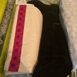 Tory Burch leather over the knee boot black suede NIB 7.5m